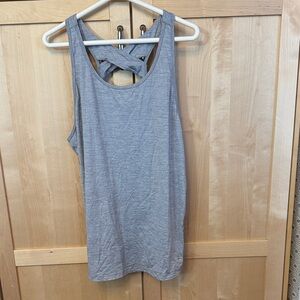 Athletic Works Gray Tank Top with Twisted Back